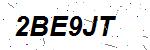 CAPTCHA verification image containing distorted text characters