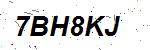 CAPTCHA verification image containing distorted text characters