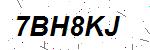 CAPTCHA verification image containing distorted text characters