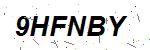 CAPTCHA verification image containing distorted text characters