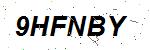CAPTCHA verification image containing distorted text characters
