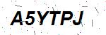 CAPTCHA verification image containing distorted text characters