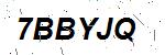 CAPTCHA verification image containing distorted text characters