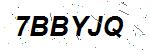 CAPTCHA verification image containing distorted text characters