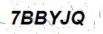 CAPTCHA verification image containing distorted text characters