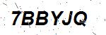CAPTCHA verification image containing distorted text characters