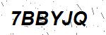 CAPTCHA verification image containing distorted text characters