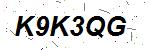 CAPTCHA verification image containing distorted text characters