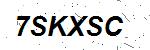 CAPTCHA verification image containing distorted text characters