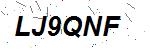 CAPTCHA verification image containing distorted text characters