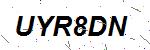 CAPTCHA verification image containing distorted text characters