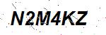 CAPTCHA verification image containing distorted text characters