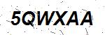 CAPTCHA verification image containing distorted text characters