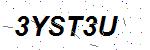 CAPTCHA verification image containing distorted text characters