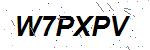CAPTCHA verification image containing distorted text characters
