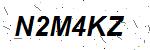CAPTCHA verification image containing distorted text characters