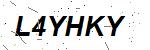 CAPTCHA verification image containing distorted text characters
