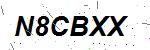 CAPTCHA verification image containing distorted text characters