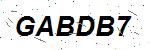 CAPTCHA verification image containing distorted text characters