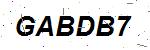 CAPTCHA verification image containing distorted text characters