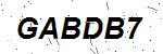 CAPTCHA verification image containing distorted text characters