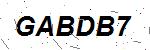 CAPTCHA verification image containing distorted text characters