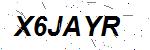 CAPTCHA verification image containing distorted text characters