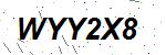 CAPTCHA verification image containing distorted text characters