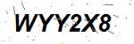 CAPTCHA verification image containing distorted text characters