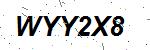 CAPTCHA verification image containing distorted text characters