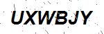 CAPTCHA verification image containing distorted text characters