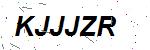 CAPTCHA verification image containing distorted text characters