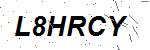 CAPTCHA verification image containing distorted text characters