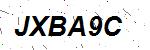 CAPTCHA verification image containing distorted text characters