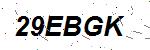 CAPTCHA verification image containing distorted text characters
