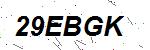 CAPTCHA verification image containing distorted text characters