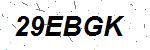 CAPTCHA verification image containing distorted text characters
