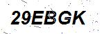 CAPTCHA verification image containing distorted text characters