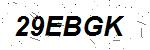 CAPTCHA verification image containing distorted text characters