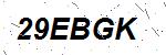 CAPTCHA verification image containing distorted text characters
