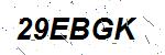 CAPTCHA verification image containing distorted text characters