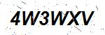 CAPTCHA verification image containing distorted text characters