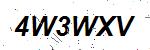 CAPTCHA verification image containing distorted text characters