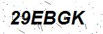 CAPTCHA verification image containing distorted text characters