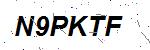 CAPTCHA verification image containing distorted text characters