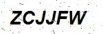 CAPTCHA verification image containing distorted text characters