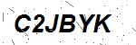 CAPTCHA verification image containing distorted text characters