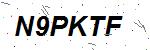 CAPTCHA verification image containing distorted text characters
