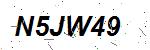 CAPTCHA verification image containing distorted text characters