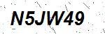 CAPTCHA verification image containing distorted text characters